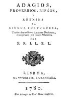 Adagios, proverbios, rifãos e anexins (1780)